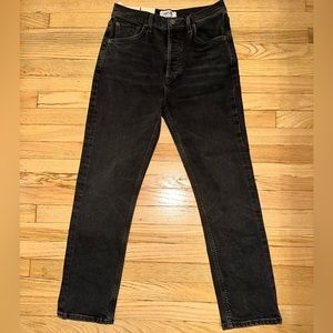 AGOLDE RILEY Crop straight jeans Panoramic Black 26 NWT